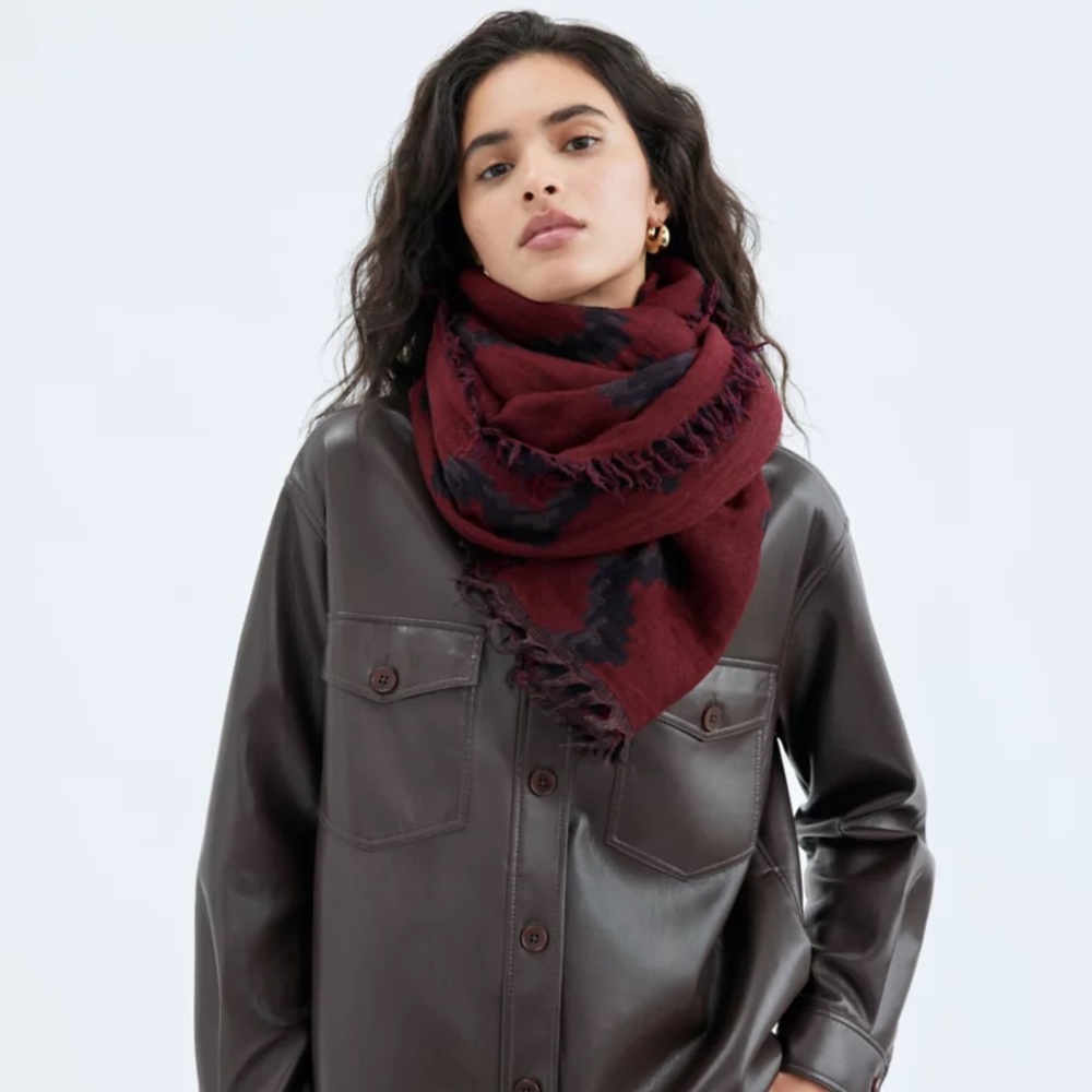 Wilfred Diamond mosaic Blanket scarf - Picture 4 of 6